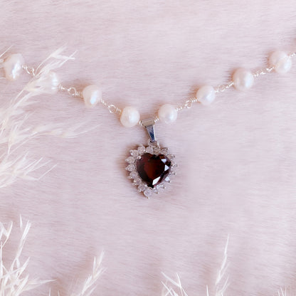 Treasure Heart Pearl Choker