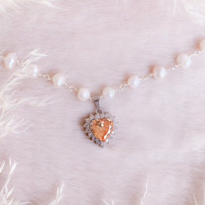 Treasure Heart Pearl Choker