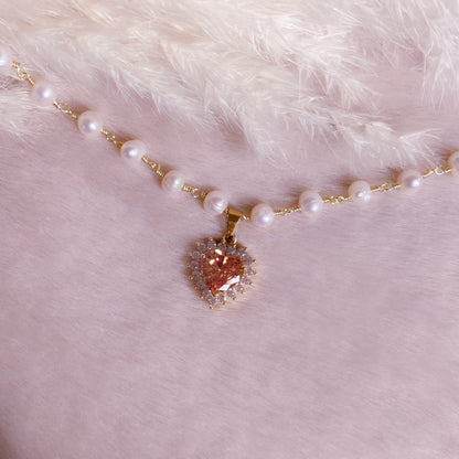 Treasure Heart Pearl Choker