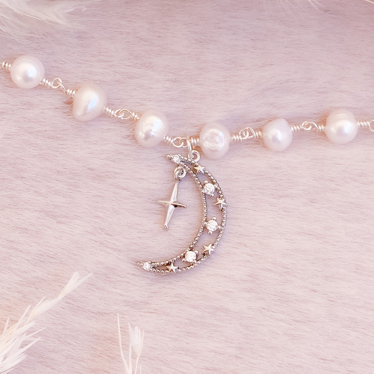 Mystic Moon Pearl Choker