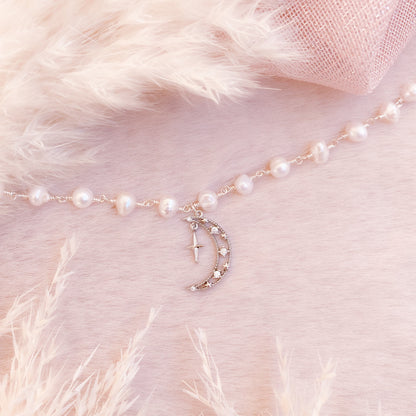 Mystic Moon Pearl Choker