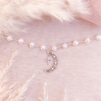 Mystic Moon Pearl Choker