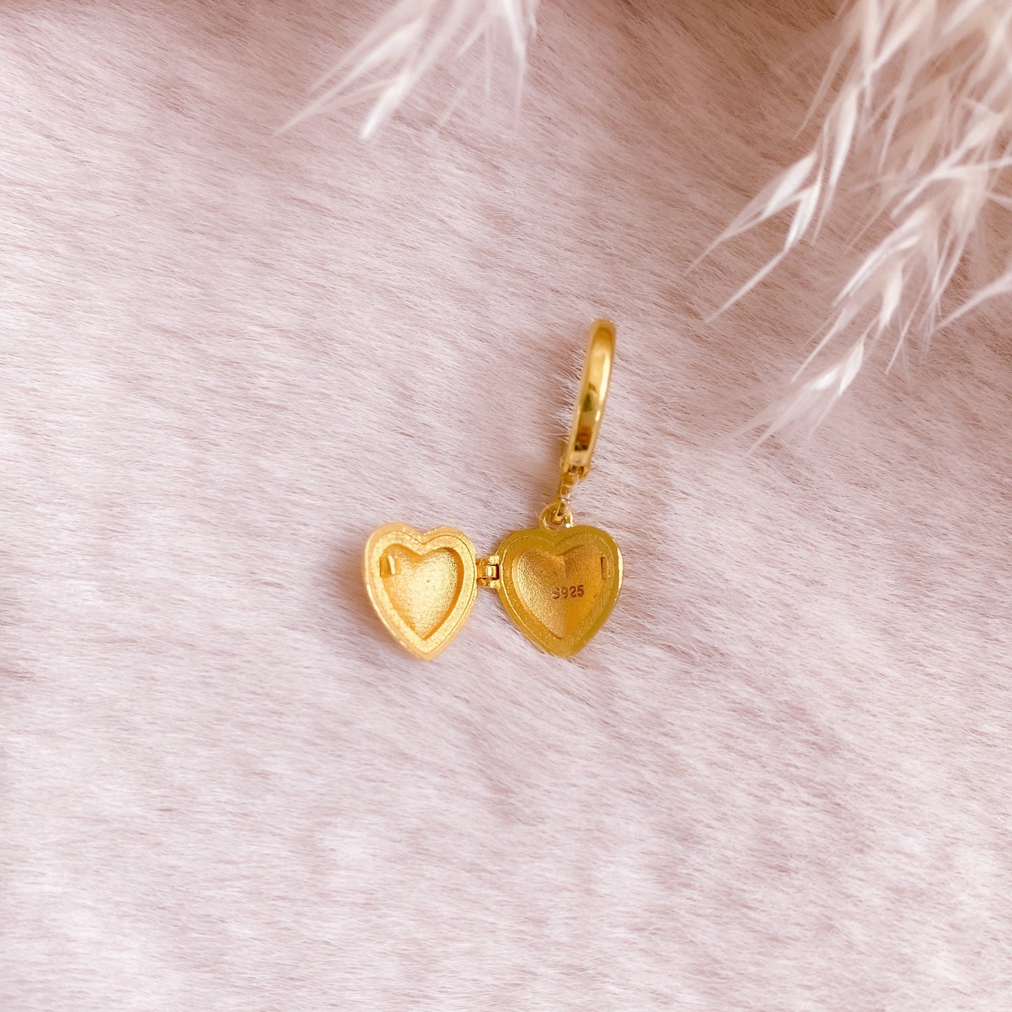 Heart Locket Hoop