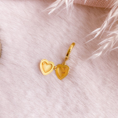 Heart Locket Hoop