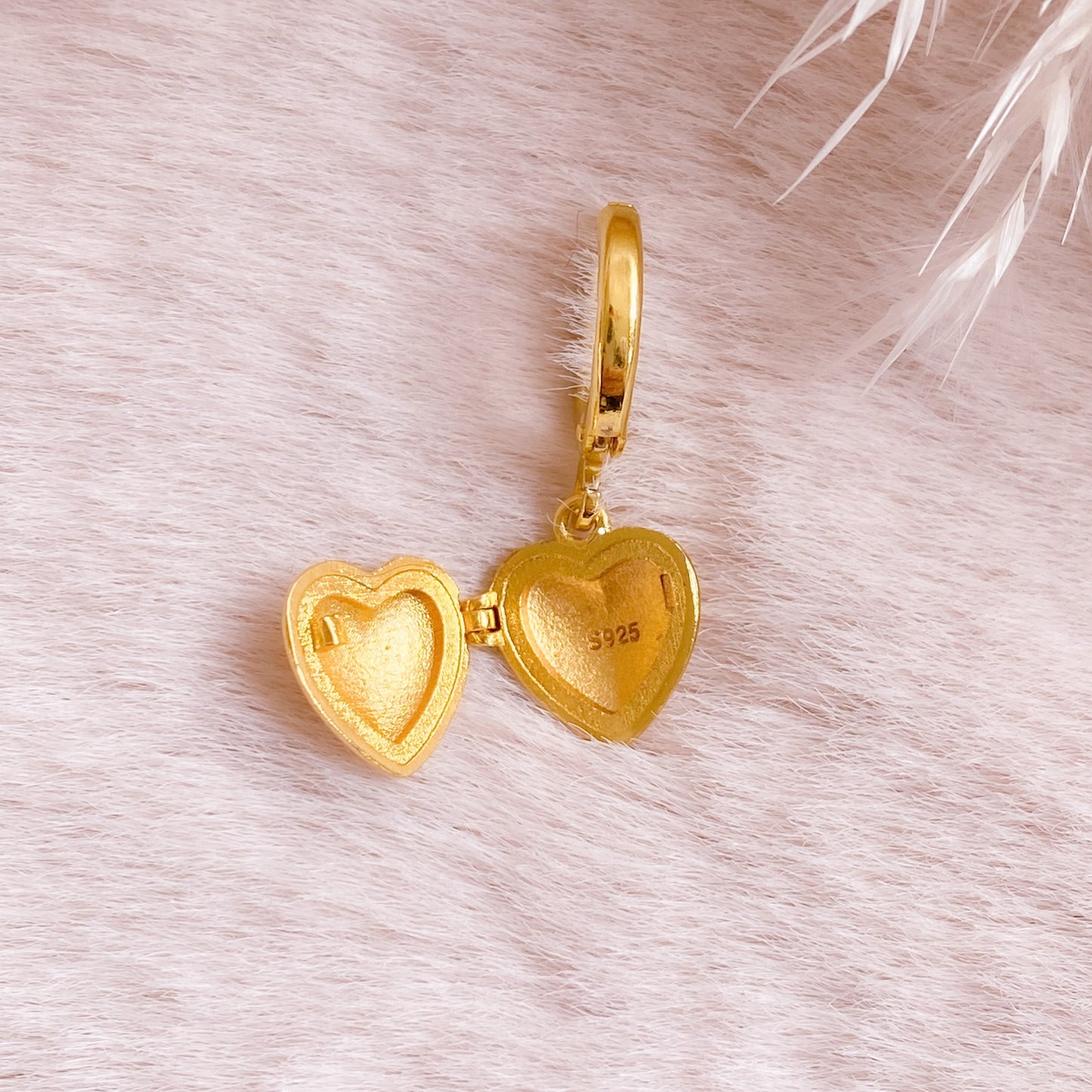 Heart Locket Hoop