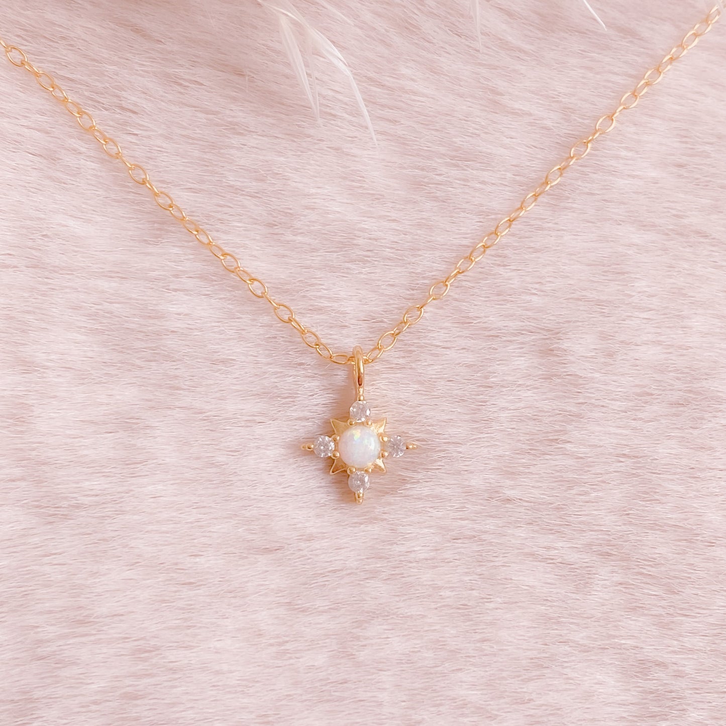 Opal Star Necklace