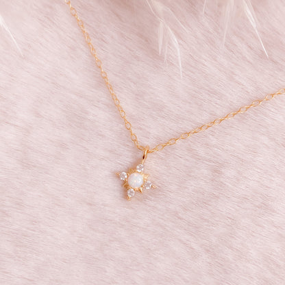 Opal Star Necklace