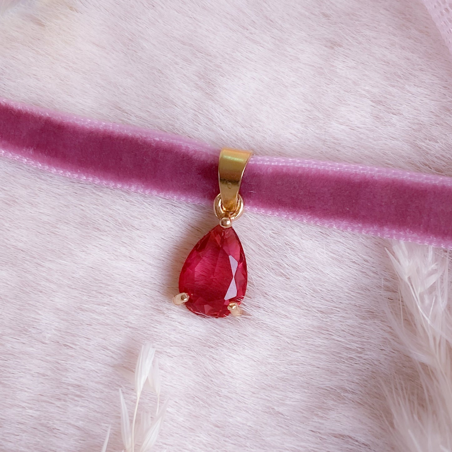 Precious Velvet Mid Drop Choker