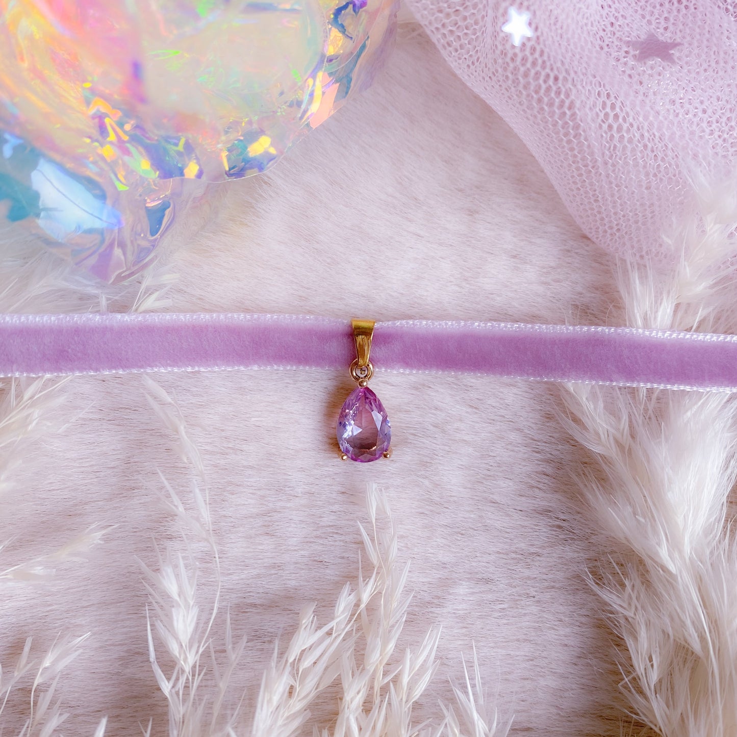 Precious Velvet Mid Drop Choker