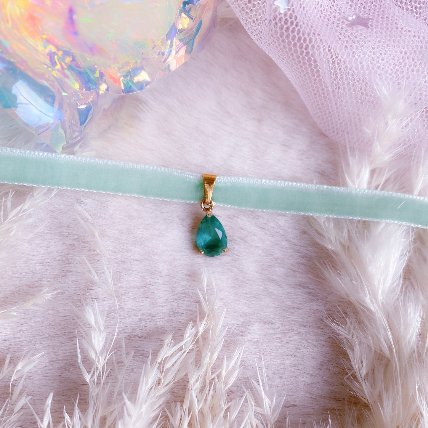 Precious Velvet Mid Drop Choker