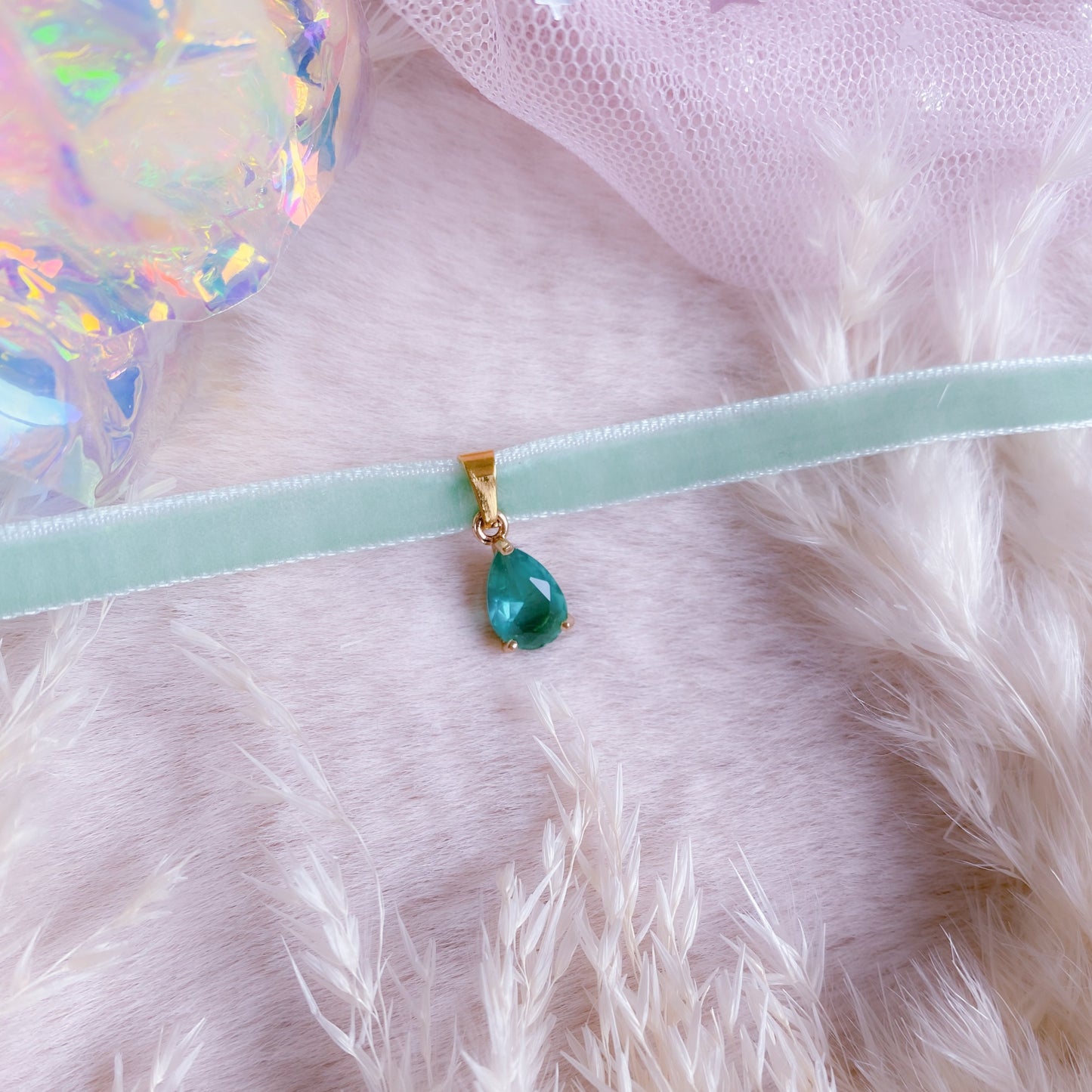 Precious Velvet Mid Drop Choker