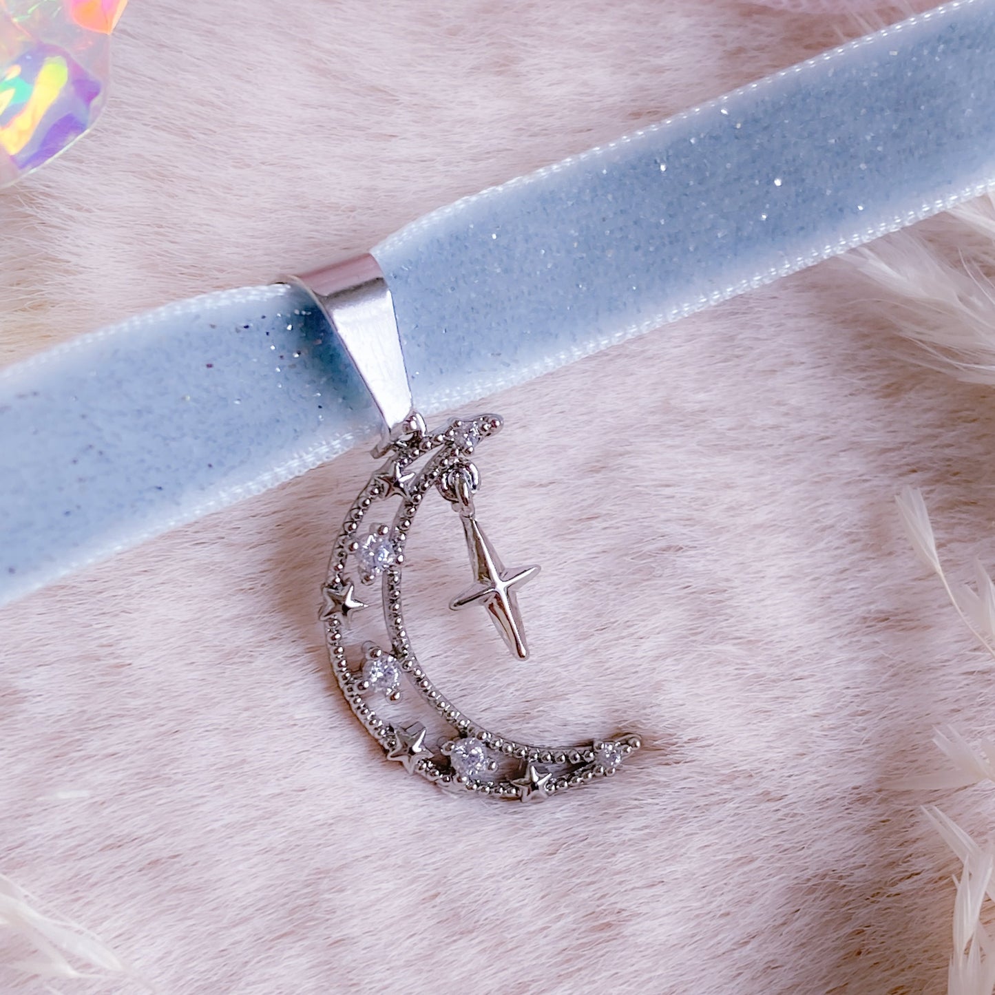 Sparkly Velvet Mystic Moon Choker