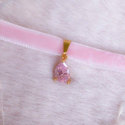 Precious Velvet Small Teardrop Choker