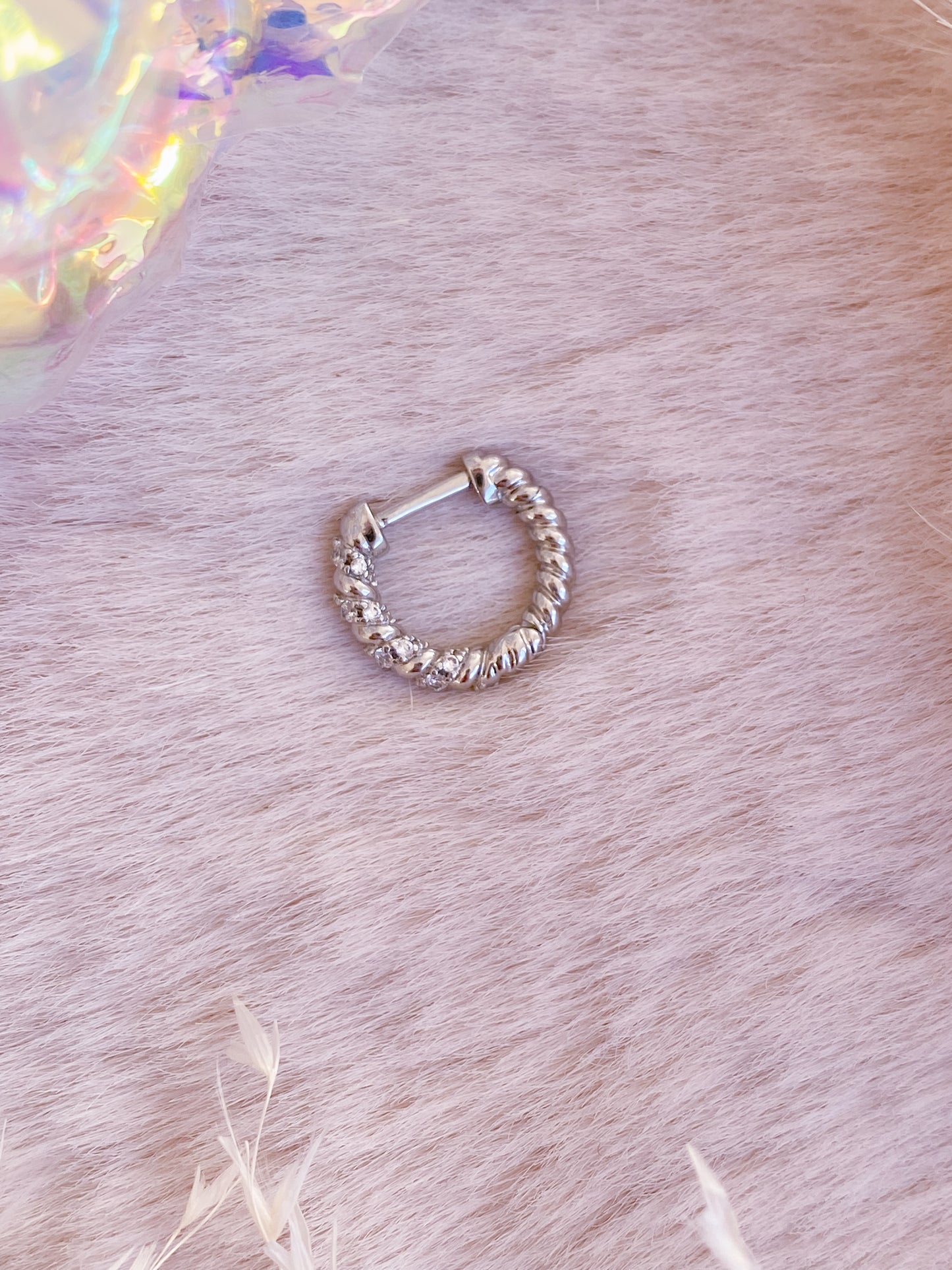 Sparkly Twisted Hoop