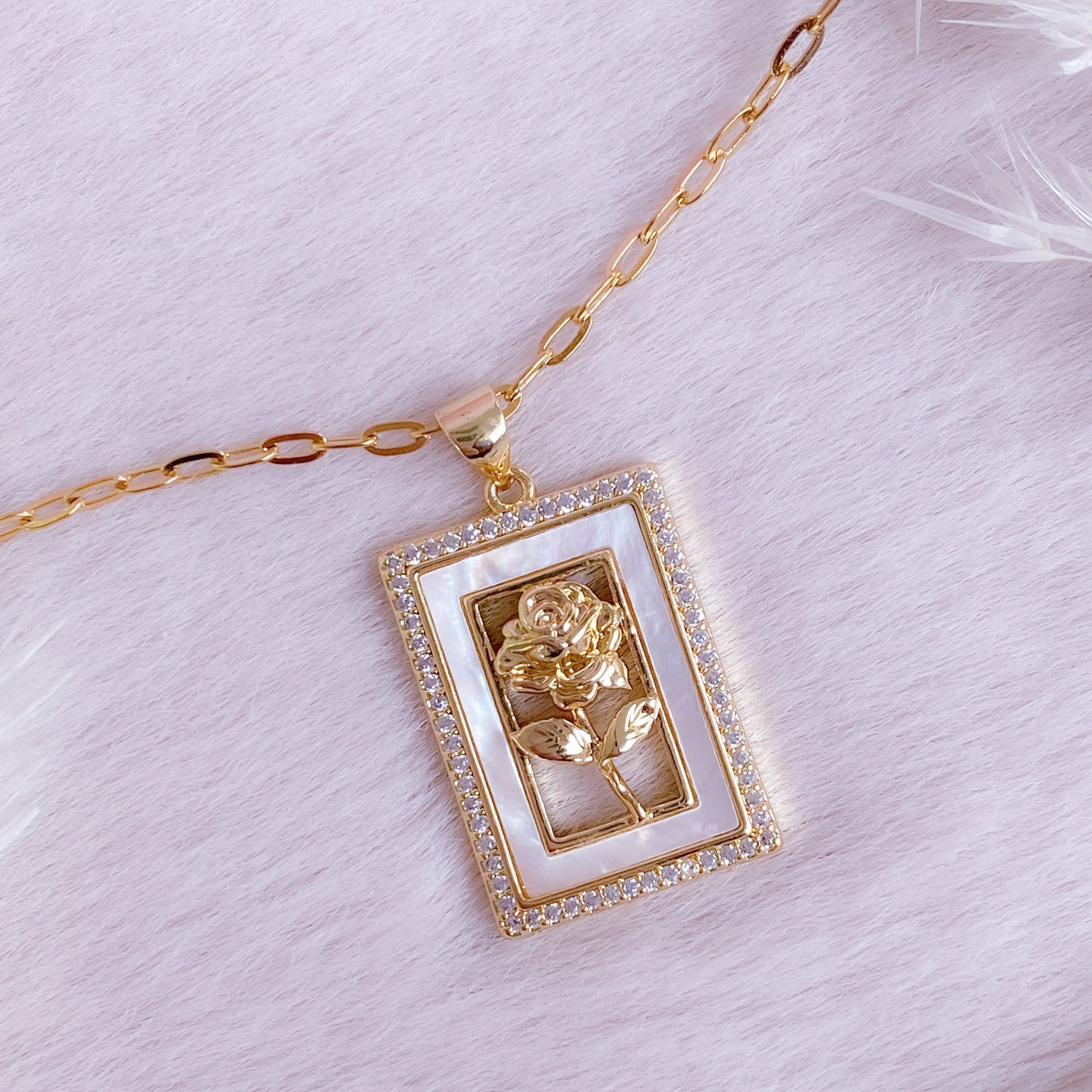 Ethereal Rose Medallion Necklace