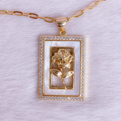 Ethereal Rose Medallion Necklace