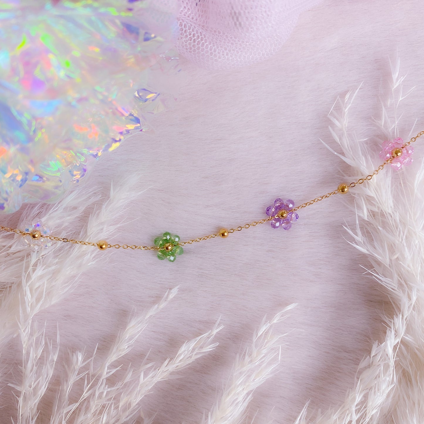 Bright Flowers Anklet