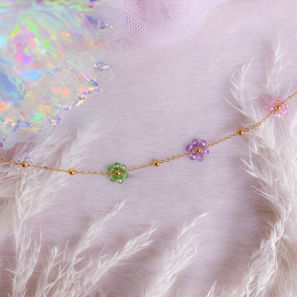 Bright Flowers Anklet