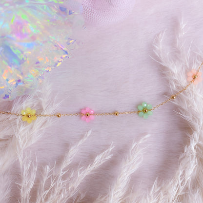 Bright Flowers Anklet