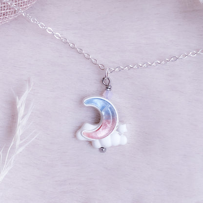 Dreamy Pastel Moon Necklace