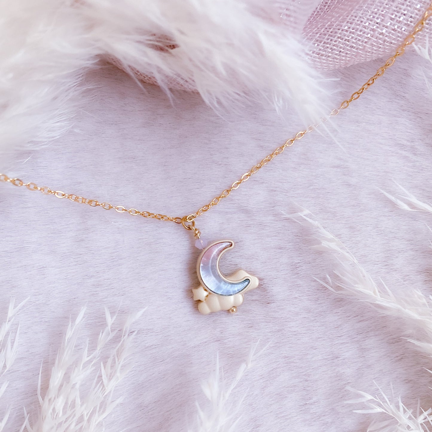 Dreamy Pastel Moon Necklace