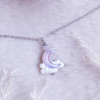 Dreamy Pastel Moon Necklace