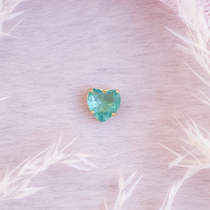 Pretty Stone Heart Stud