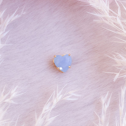 Pretty Stone Heart Stud