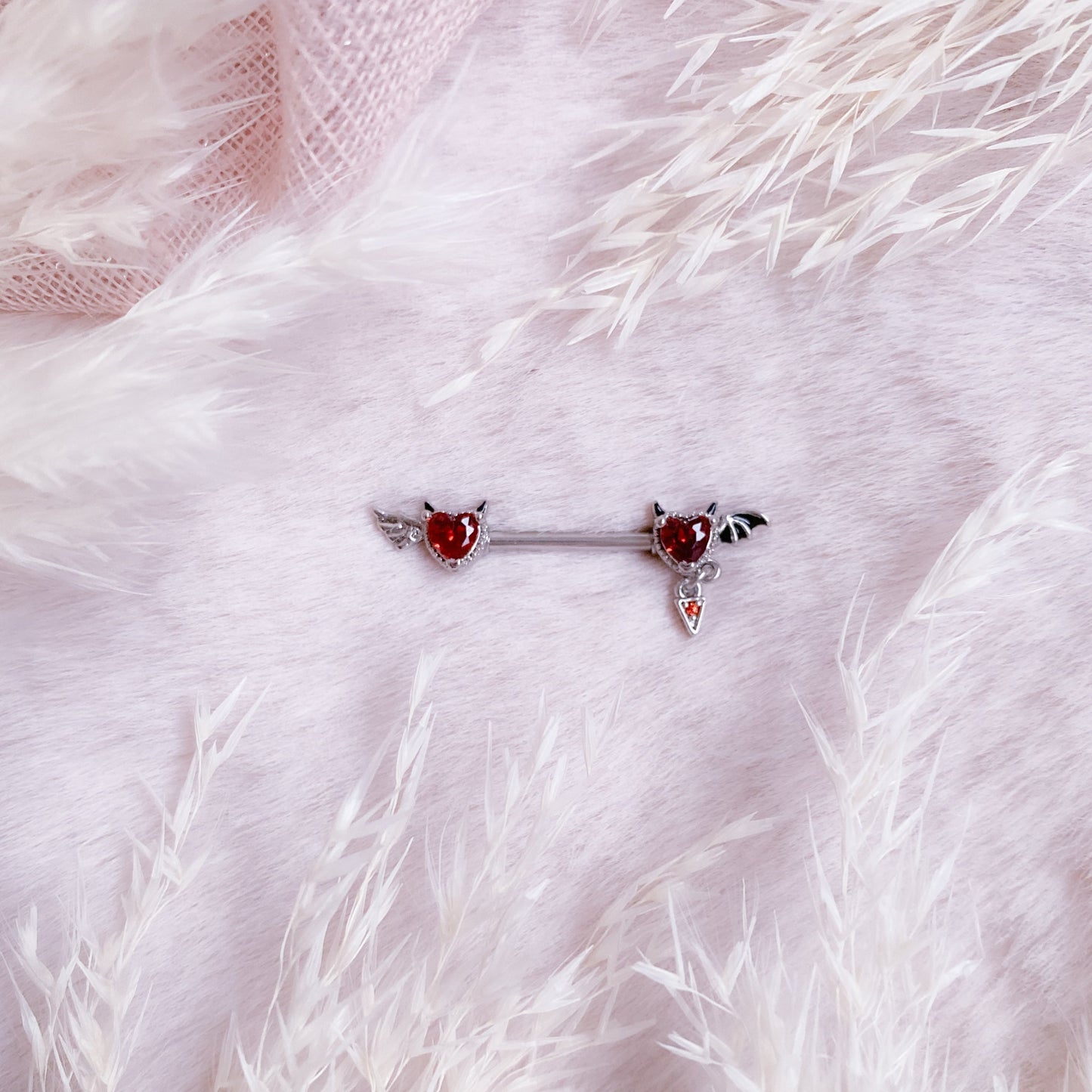 Dark Devil Heart Heart Nipple Bar