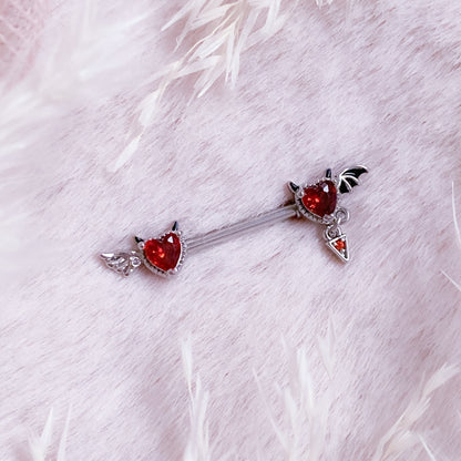 Dark Devil Heart Heart Nipple Bar