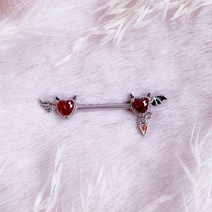 Dark Devil Heart Heart Nipple Bar