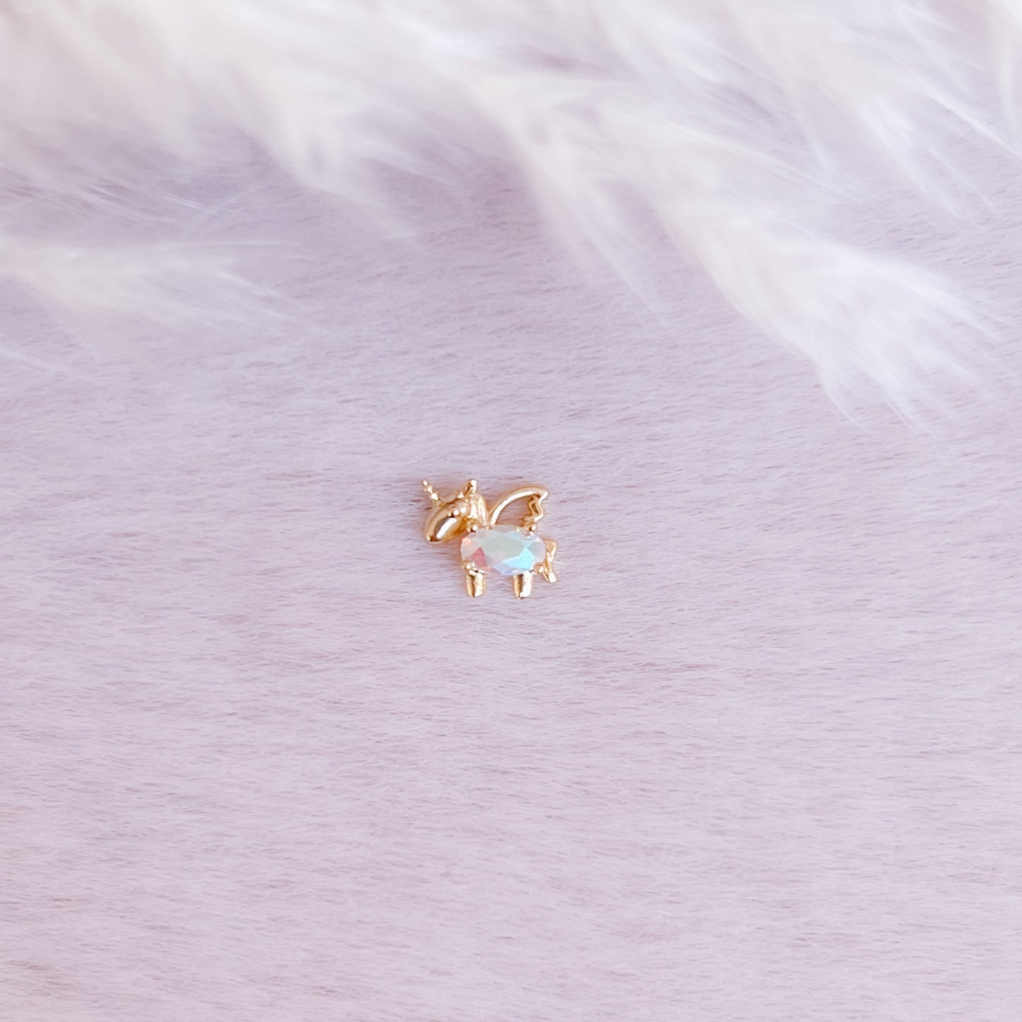 Tiny Unicorn Stud Earring