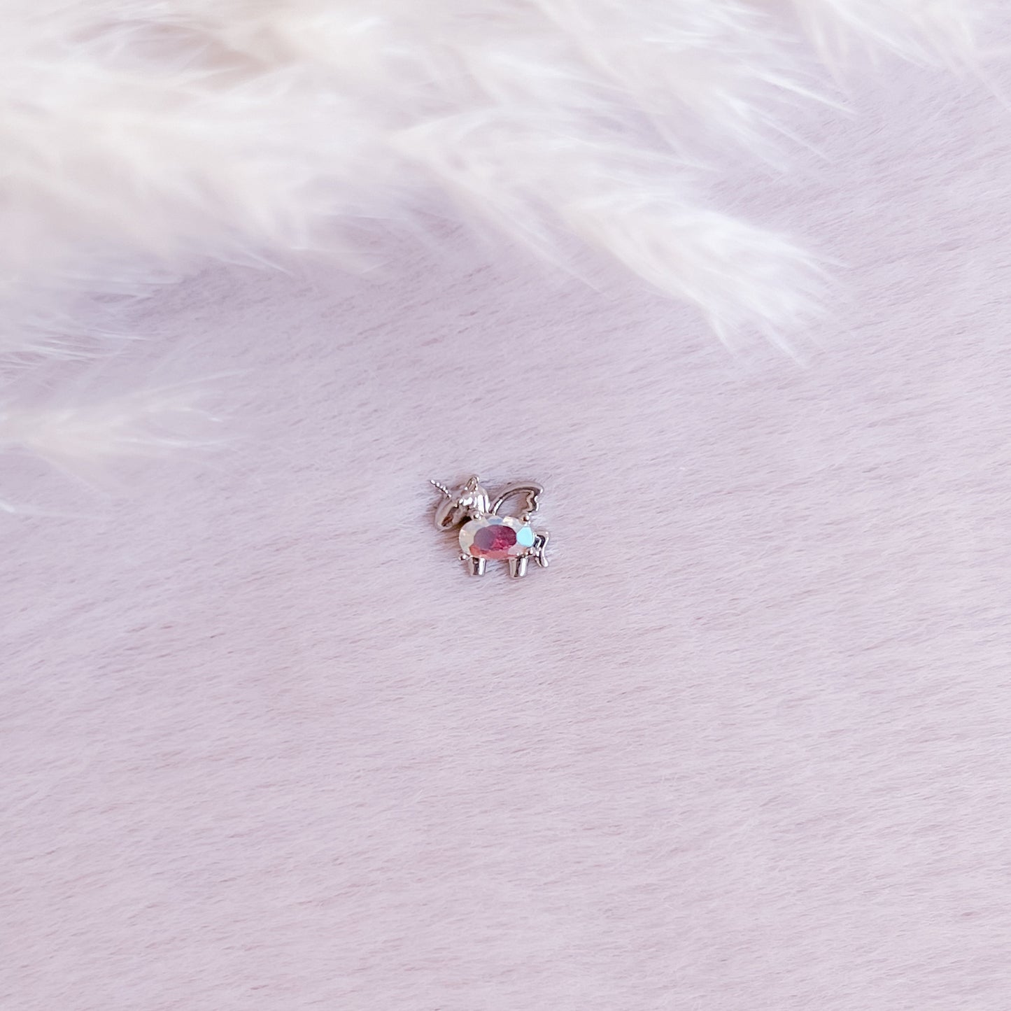 Tiny Unicorn Stud Earring