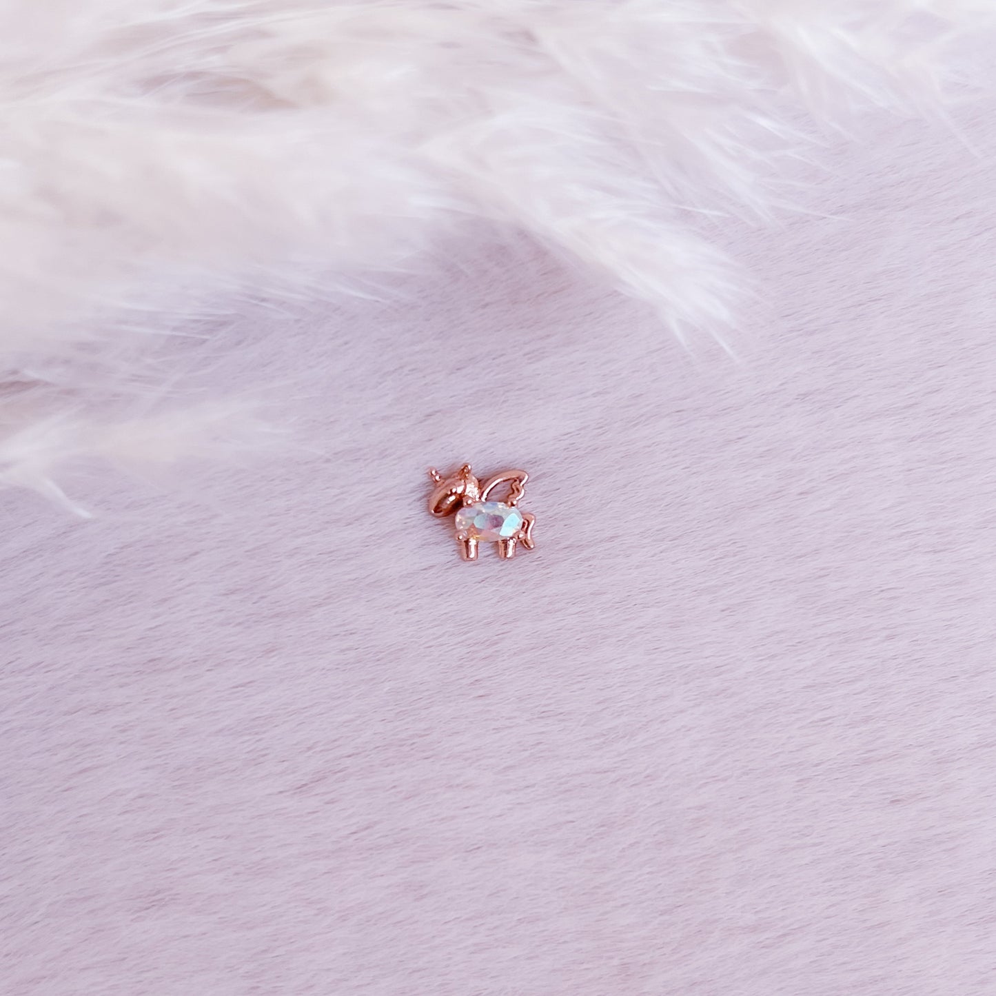 Tiny Unicorn Stud Earring