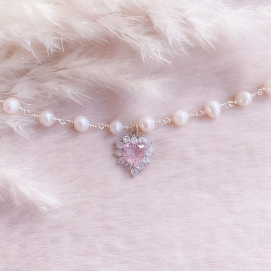 Bracciale Di Perle Crown Heart