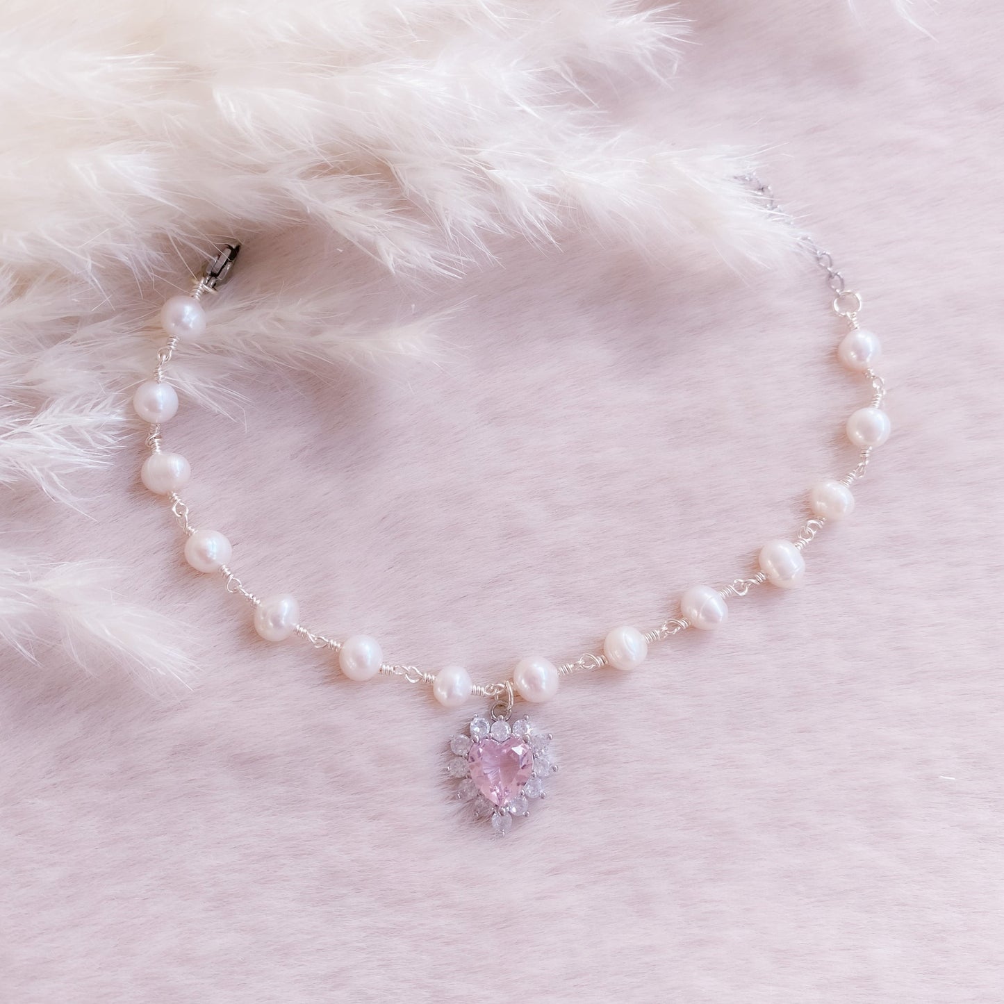 Crown Heart Pearl Bracelet