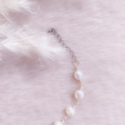 Crown Heart Pearl Bracelet