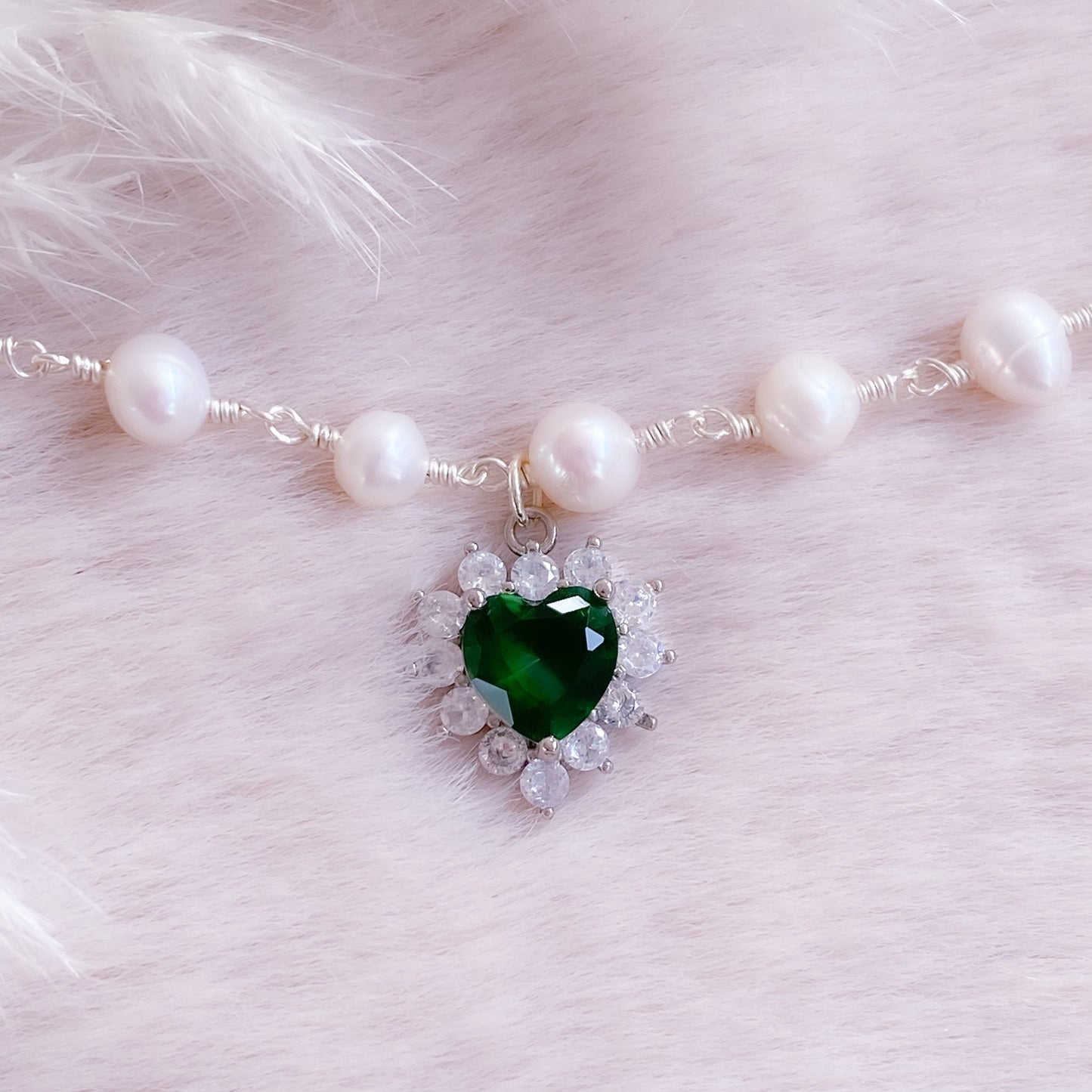 Crown Heart Pearl Bracelet