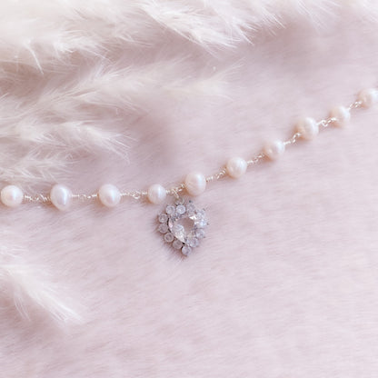 Crown Heart Pearl Bracelet