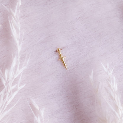 Tiny Dagger Stud Earring