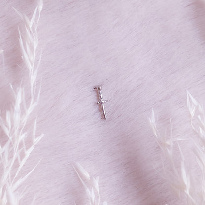 Tiny Dagger Stud Earring