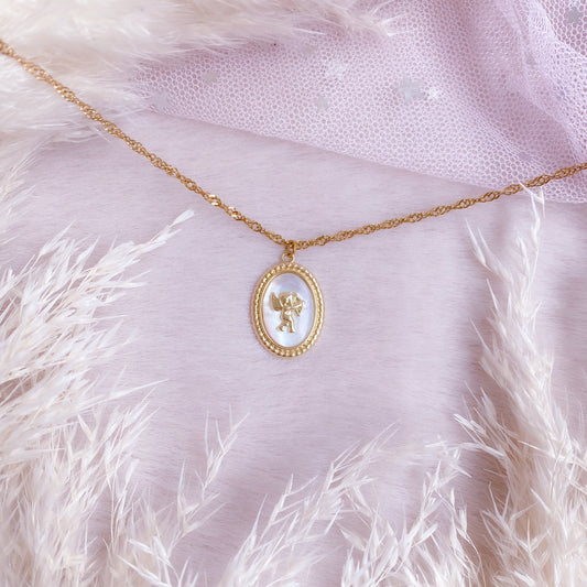 Cupid Medallion Necklace