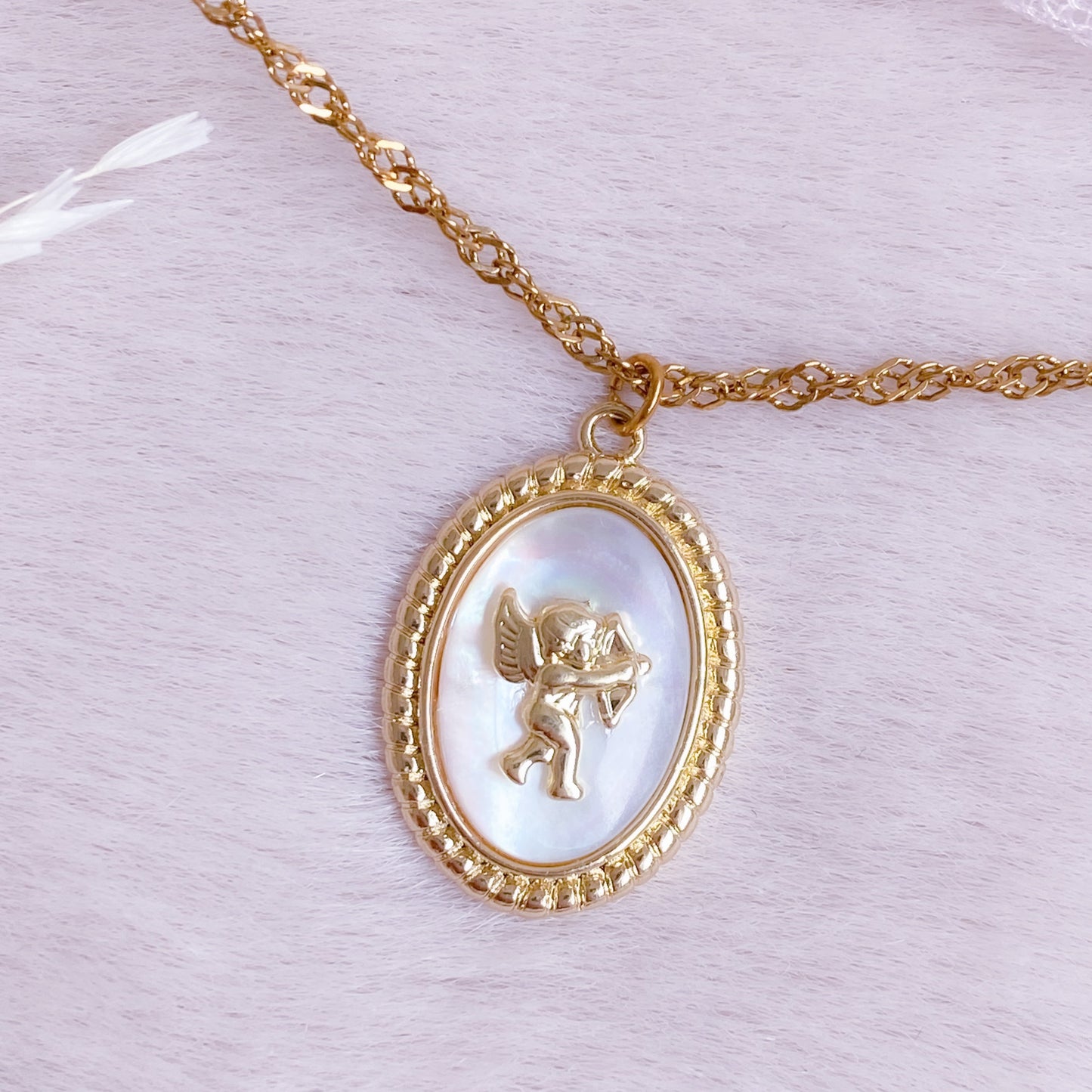 Cupid Medallion Necklace