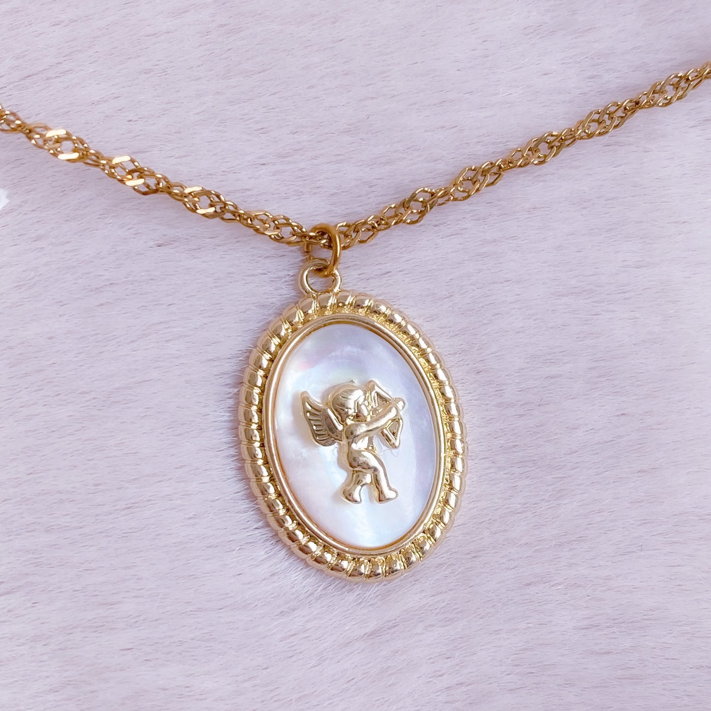 Cupid Medallion Necklace