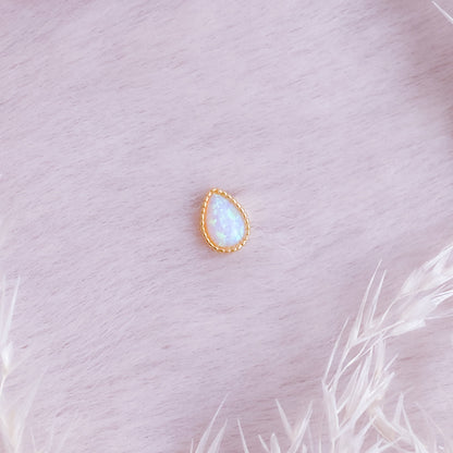 Teardrop Opal Tiny Stud