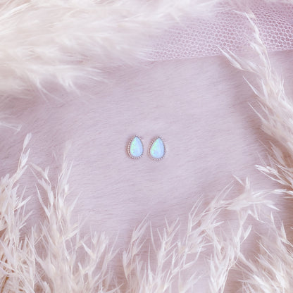 Teardrop Opal Tiny Stud