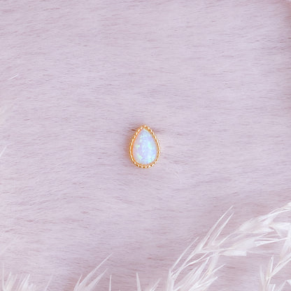 Teardrop Opal Tiny Stud