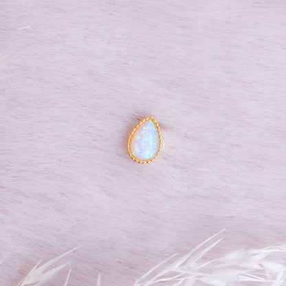 Teardrop Opal Tiny Stud