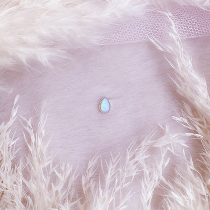 Teardrop Opal Tiny Stud