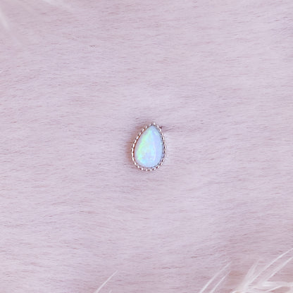 Teardrop Opal Tiny Stud